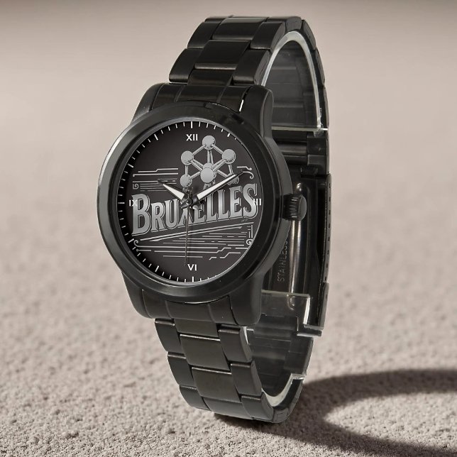Relógio Bruxelles Quantum Nostalgic Black Bracel de Grande (Criador carregado)