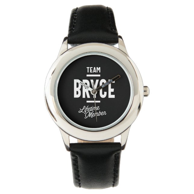 Relógio Bryce Personalizado Nome Aniversário Presente (Frente)