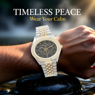 Relógio Buda a fazer meditação espiritual