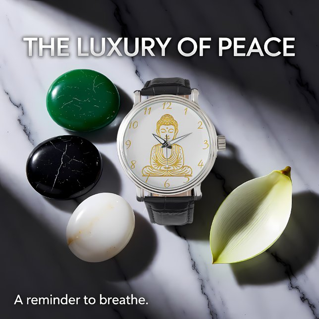 Relógio Buda ouro na boca pacífica (Criador carregado)