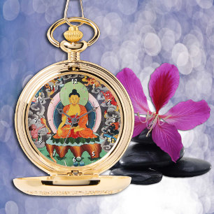 Relógio Buddha Shakyamuni, meditação, budismo tibetano