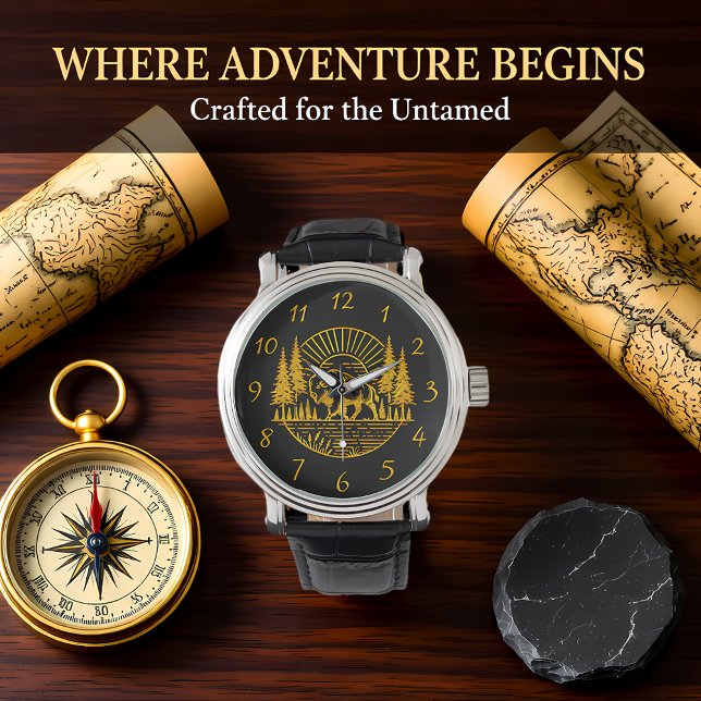 Relógio Buffalo caminhando pelo rio em Sunset (Criador carregado)