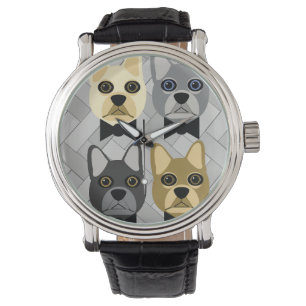 Relógio Buldogue francês Herringbone Watch