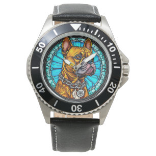 Relógio Bulldog Francês em Design Ornamentado