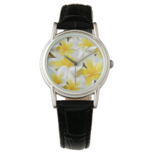 Relógio Buquê de Frangipani Amarelo,