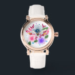 Relógio Buquê Floral bonito<br><div class="desc">Bonito aquarela,  arte floral.</div>
