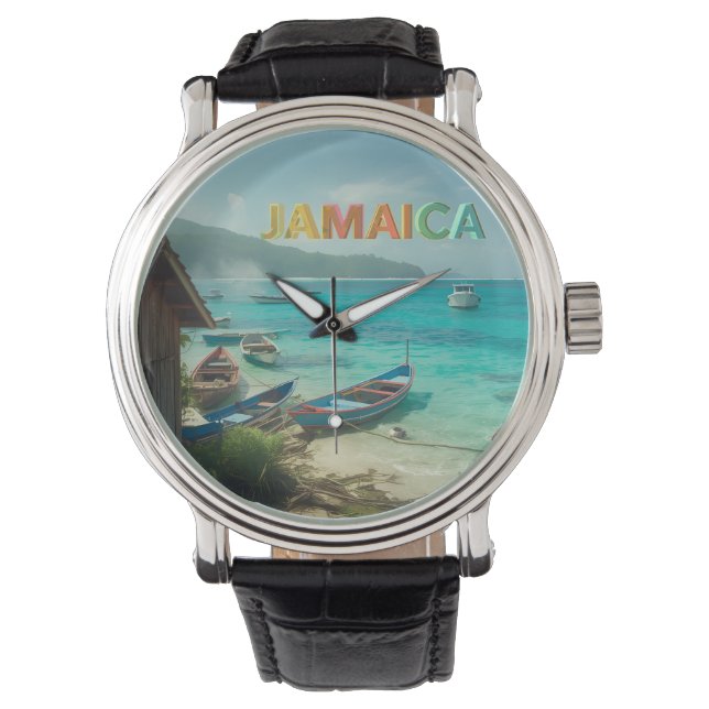 Relógio cabana de pesca jamaicana (Frente)