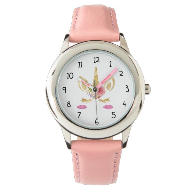 Relógio Cabeça de Unicórnio da Glittery (Frente)