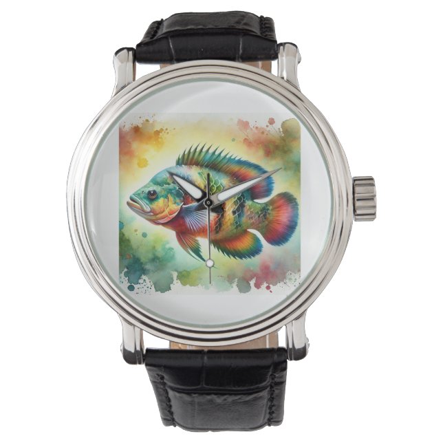 Relógio Cachama fish 220824AREF144 - Watercolor (Frente)