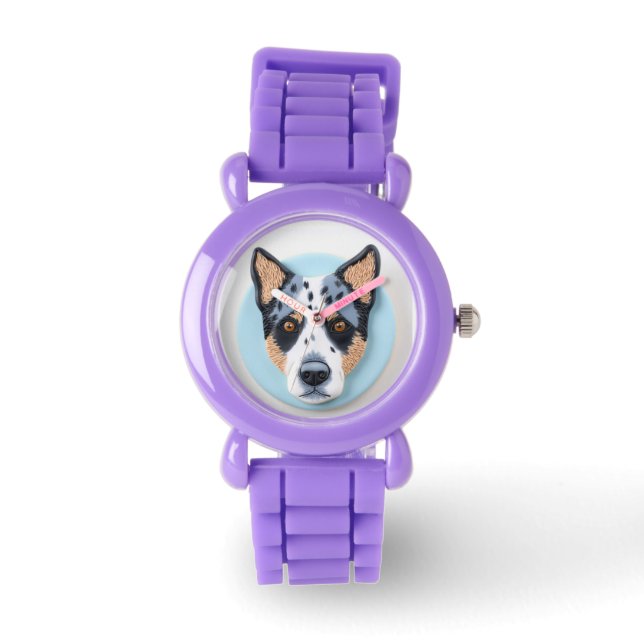 Relógio Cachorro Blue Heeler Inspirado em 3D (Frente)