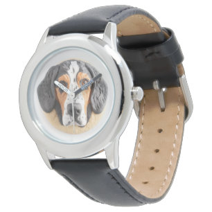 Relógio Cachorro Bluetick Coonhound Inspirado em 3D