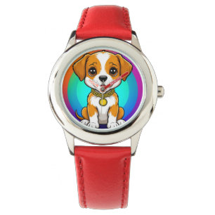 Relógio Cachorro de Desenho Animado Adorável