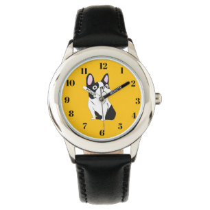 Relógio Cachorro fofo, amarelo