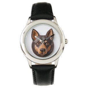 Relógio Cachorro Kelpie Australiano Inspirado em 3D