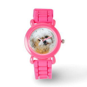 Relógio Cachorro Malshi Rosa