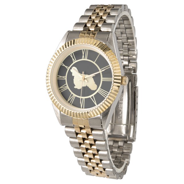 Relógio Cachorro Paniel Dourado Americano (Angular)