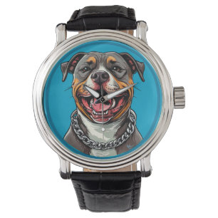 Relógio Cachorro Pitbull fofo