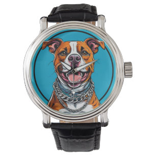 Relógio Cachorro Pitbull fofo