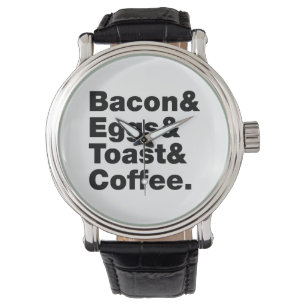 Relógio Café da manhã (Bacon & Ovos & Toast & Coffee.)