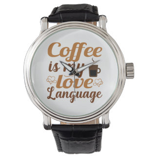 Relógio Café é minha língua de amor