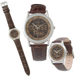 Relógio Café Horário do Café Castanho Torrado<br><div class="desc">Um sonho de café Lover! Rich,  castanho escuro assado em grãos de café com texto ousado "Tempo do Café",  o relógio perfeito para qualquer hora. Impressão grande e ousado com texto sombra preto pode ser personalizado.</div>