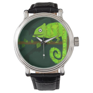 Relógio Camaleão bonito verde