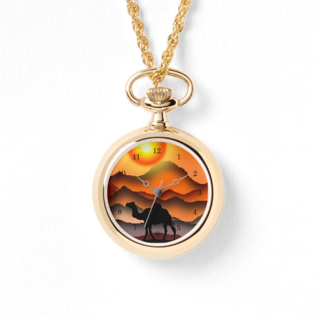 Relógio Camelos Na Sunset Desert Watch (Frente)
