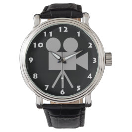 Relógio CÂMERA DO FILME RETRO na moda COM NÚMEROS BRANCOS