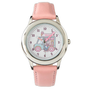 Relógio Caminhão de Sorvete Pastel Fofo Personalizado