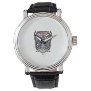 Relógio Caminhão Monstro Patriótico 1776 Crânio Off Road C