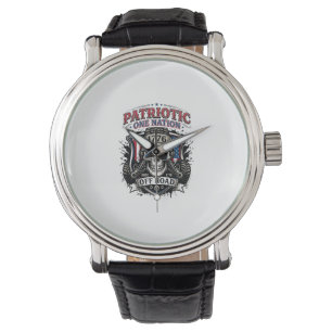 Relógio Caminhão Monstro Patriótico 1776 Crânio Off Road P