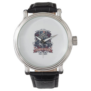Relógio Caminhão Monstro Patriótico 1776 Crânio Off Road P