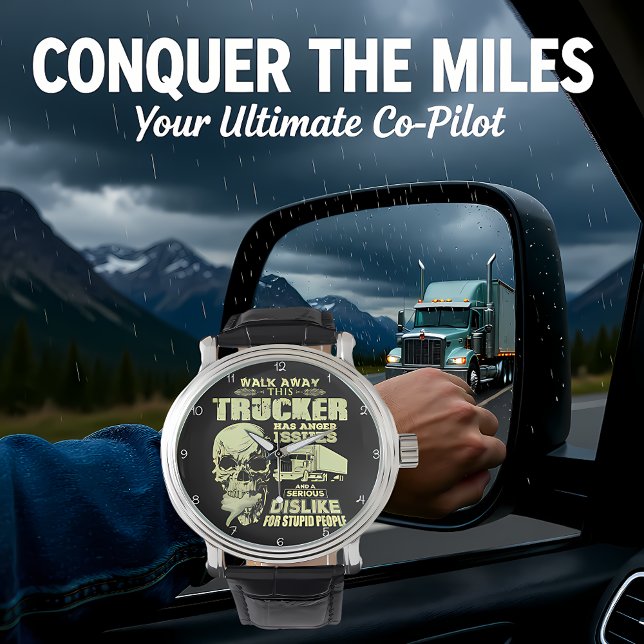 Relógio Caminhoneiro Com Problemas De Raiva Caveira (Criador carregado)