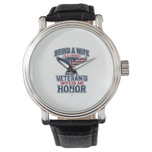 Relógio Camisa Águia Patriótica Honra Esposa de Veterano