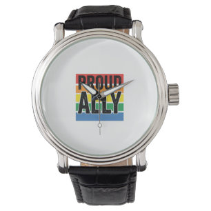 Relógio Camisa de Apoio ao Orgulho Vintage Proud Ally Desi