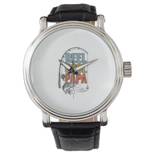 Relógio Camisa de Pesca Reel Cool Papa Design_1