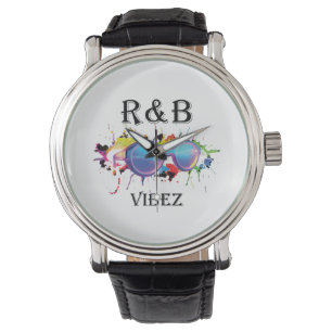 Relógio Camiseta Gráfica R&B Vibez Estética Musical Colo