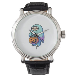Relógio Camiseta Oversized de Halloween Fantasma de Pregui