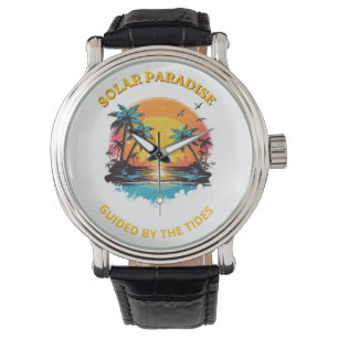 Relógio Camiseta Retro Solar Paradise Guided by the Tides