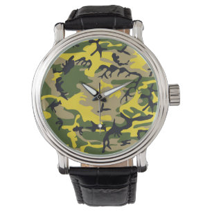 Relógio Camuflagem amarela
