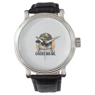 Relógio Camuflagem de Páscoa das Galinhas Vintage Gostam d