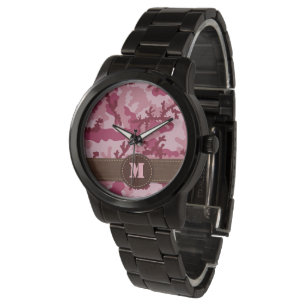 Relógio Camuflagem rosa