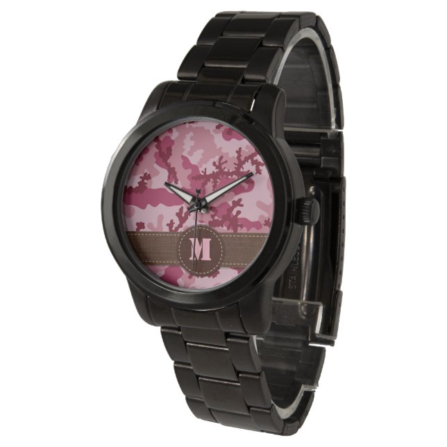 Relógio Camuflagem rosa (Angular)