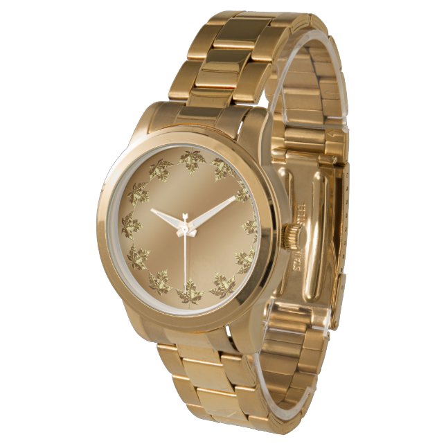 Relógio Canadá Assista Dourado no Canadá, Souvenir Wrist W (Angular)