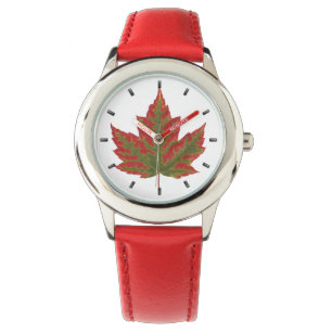 Relógio Canadá: Canadá Mapeia Leaf Wristwatch Souvenir