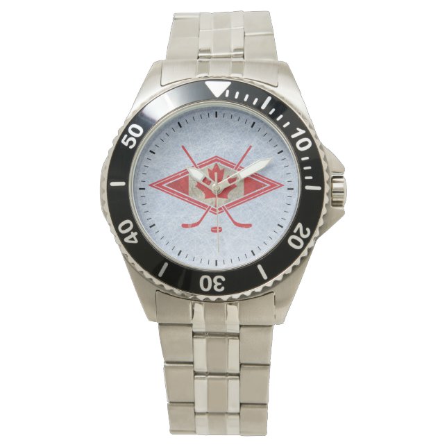 Relógio Canadian Canada Hockey Logo Watch, escolha de esti (Frente)