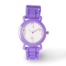 Candy Cane Kid's Red Glitter Watch