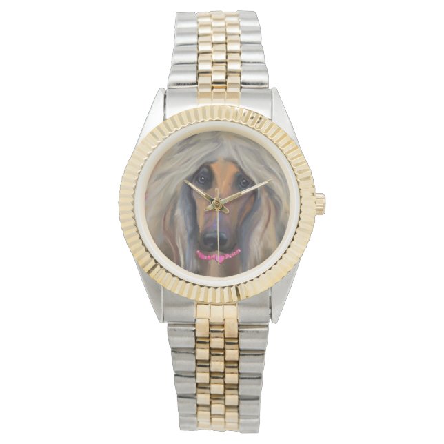 Relógio Cão Afegão  (Frente)