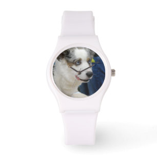 Relógio Cão do Corgi de Galês do casaco de lã