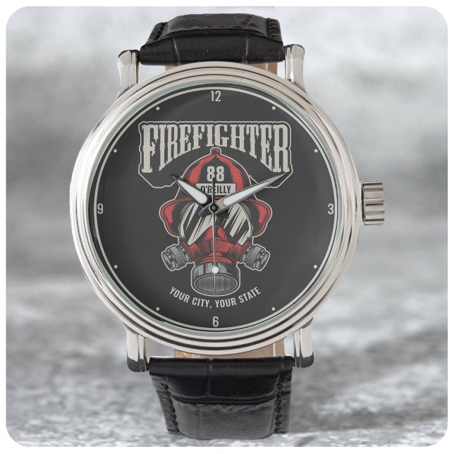 Relógio Capacete de Bombeiros Personalizado (Criador carregado)